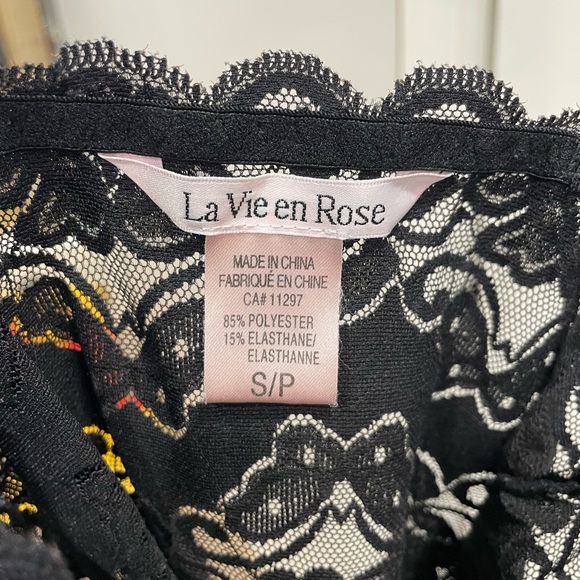 La Vie En Rose Black Lace Camisole - Picture 5 of 5